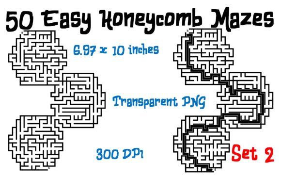 50 Easy Honeycomb Spring Mazes Set 2: A Perfect Addition to Your Springtime Activity Books