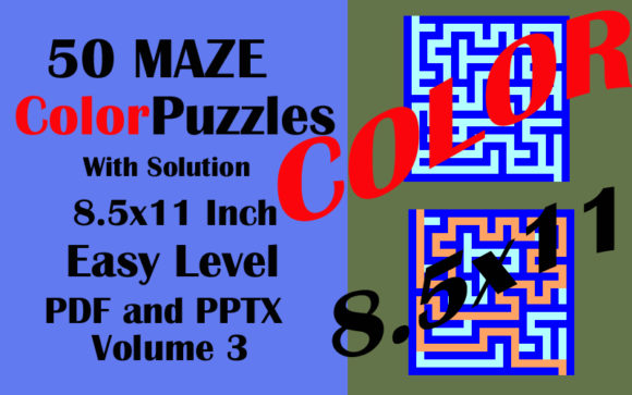 50 Easy KIDS Color Maze 8.5x11 KDP Vol 3: A Creative and Engaging Puzzle Book for Young Minds