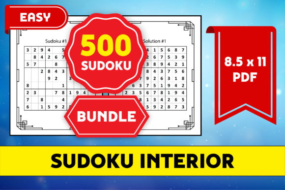 500 Easy 9x9 Sudoku Puzzles Bundle KDP: A Perfect Brain Exercise for Adults