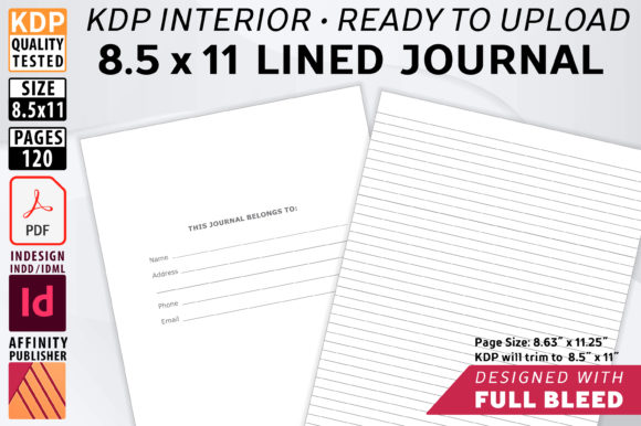 Creating Versatile 8.5 X 11 Lined Journals with Full Bleed for KDP Publishing