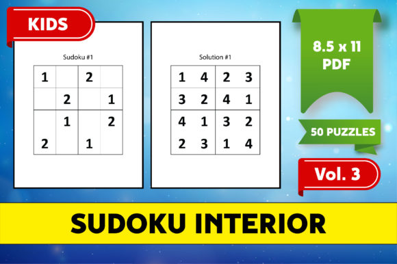 Explore 50 Kids Sudoku Puzzles for KDP - Vol. 3
