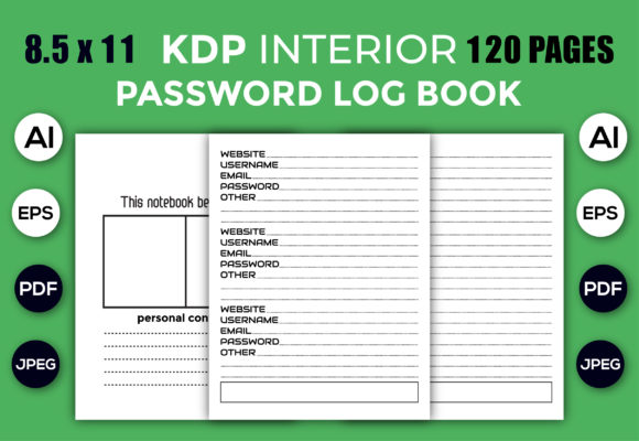 Secure Your Passwords with KDP Interior Password Log Book Paper