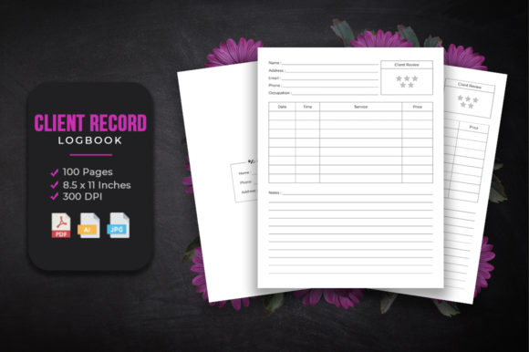 Streamlining Client Management with a Customizable Client Record Logbook.KDP Interior